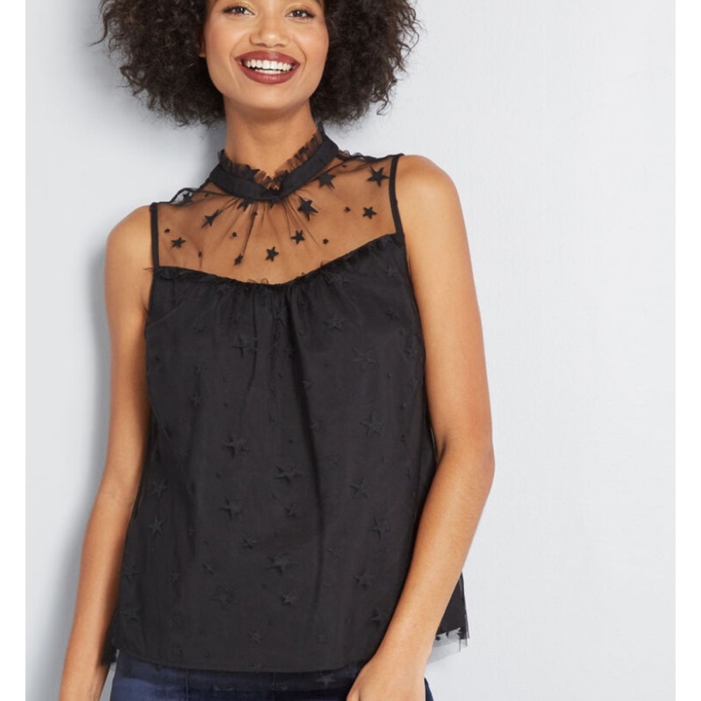 ModCloth Dazzling Difference Sleeveless Top